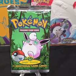 Pokemon Jungle 1st Edition Booster Pack Wigglytuff Wizards of the Coast 11 Cards - Image 1
