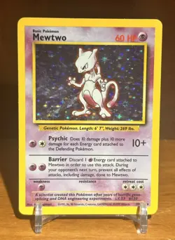 Mewtwo 10/102 Pokemon TCG Base Set Holo - Image 1