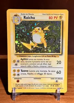 Raichu Holo 14/102 Base Set Unlimited Vintage Pokemon TCG - Image 1