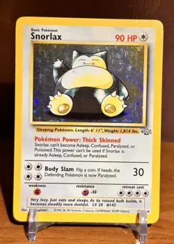 Snorlax Holo Rare Card 11/64 Jungle Unlimited. Pokemon TCG Base Set. Rare - Image 1