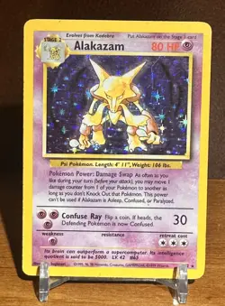 Alakazam Pokemon TCG Base Set Holo Rare Unlimited 1/102 - Image 1