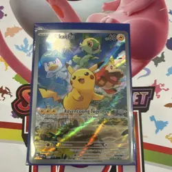 Pokemon Pikachu 027 SVP Black Star Promo Full Art Holo Adventuring Together - Image 1