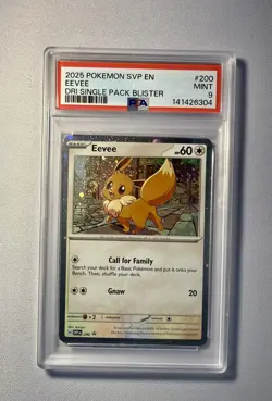🌀Pokemon Eevee #200 SVP Promo (Cosmos Holo) PSA 9 SWIRL🌀 - Image 1