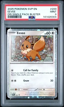 🌀Pokemon Eevee #200 SVP Promo (Cosmos Holo) PSA 9 SWIRL🌀 - Image 2