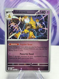 Reverse Holo Alakazam 056/132 Rare ME01: Mega Evolution Pokemon NM - Image 1