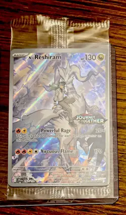 N's Reshiram 167/159 Journey Together Stamped Promo Sealed Pokemon Card JTG EN - Image 1
