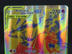Reshiram & Charizard GX Tag Team Pokemon Black Star Promo #SM247 Oversized CD3 - Image 2