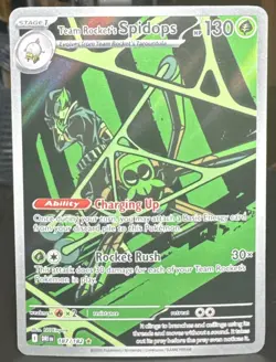 Pokemon Team Rocket's Spidops 187/182 Sv10: Destined Rivals Illustration Rare - Image 1
