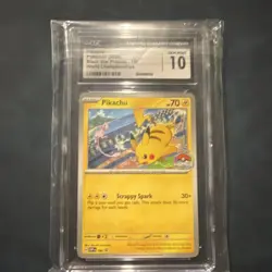 Pokemon Pikachu 190 Sv: Scarlet & Violet Promo World Championships CGC 10 Card - Image 1