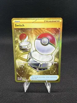Switch 206/165 Pokemon TCG S&V 151 Gold Secret Rare Holo Trainer Item NM - Image 1