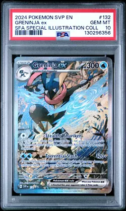 2024 POKEMON SVP EN-SV BLACK STAR PROMO #132 GRENINJA EX PSA 10 - Image 1