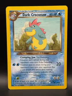 Dark Croconaw 32/105 Neo Destiny Unlimited Regular Vintage NM Pokemon Uncommon - Image 1