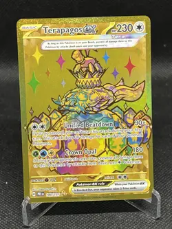 Terapagos EX Pokemon Prismatic Evolutions 180/131 Hyper Rare Full Art Holo SV NM - Image 1