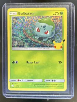 2021 Pokemon McDonald's 25th Anniversary Special Edition Bulbasaur Foil #1/25 - Image 1