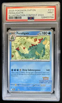 2025 Pokemon SV Black Star Promos - SVP EN Feraligatr #213 PSA 9 - Image 1
