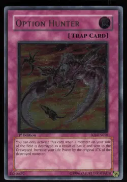 Option Hunter (UTR) SOI-EN058 Ultimate Rare 1st Edition Yu-Gi-Oh - Image 1