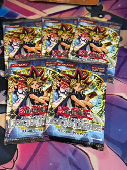 Yugioh TCG! SEALED lot of 5x Legacy of Darkness Booster Pack 1st Edition - LIGHT - Image 1