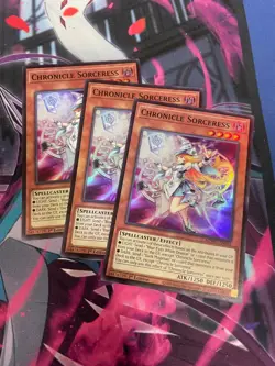 YUGIOH - CHRONICLE SORCERESS X3 - SUPER RARE - NM - MZMU - 1ST ED - Image 1