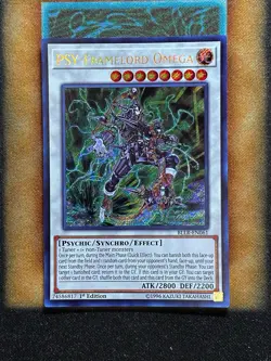 Yugioh PSY-Framelord Omega BLLR-EN061 Secret Rare 1st Ed NM - Image 1