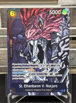 St. Ethanbaron V. Nusjuro One Piece TCG Alt Art OP13-080 Carrying On His Will - Image 1