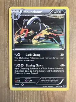 Houndoom - 56/101 - Holo Rare LP, English Pokemon Plasma Blast - Image 1
