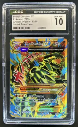2015 Pokemon XY Ancient Origins Primal Groudon #97/98 CGC 10 - Image 1