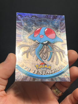 Topps Pokemon Series 1 Blue Logo 1st Print Rainbow Foil Tentacruel #73 - Image 2