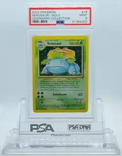 2002 POKEMON LEGENDARY COLLECTION VENUSAUR #18 HOLO FOIL PSA 9 MINT #41384300 - Image 1