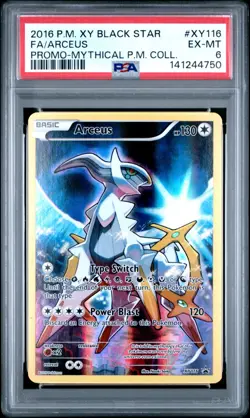 Arceus Xy116 Mythical Pokemon Collection Black Star Promo Pokemon PSA 6 - Image 1