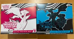 Pokemon Black Bolt and White Flare Elite Trainer Box ETB Set of 2 Sealed - Image 1
