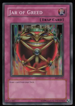 Jar of Greed LON-047 Super Rare Yu-Gi-Oh - Image 1