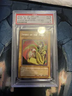 Spirit of the Harp 1st Edition LOB-078 Yugioh Lob-A078 - PSA Mint 9 - Image 1