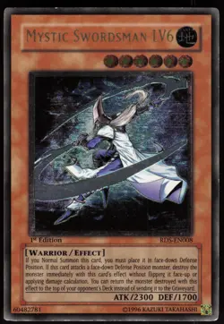 Mystic Swordsman LV6 (UTR) RDS-EN008 Ultimate Rare 1st Edition Yu-Gi-Oh - Image 1