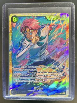 2025 One Piece A Fist of Divine Speed Koby Secret Rare #OP11-119 - Image 1