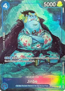 Jinbe Alternate Art Foil - P-030 - LP - One Piece TCG - Image 1