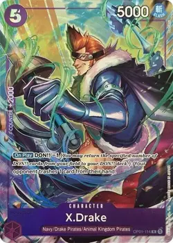 X.Drake Alternate Art Foil - OP01-114 - LP - One Piece TCG - Image 1