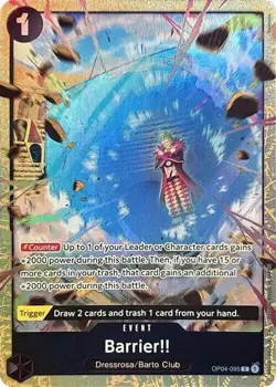 Barrier!! Alternate Art Foil - OP04-095 - LP - One Piece TCG - Image 1