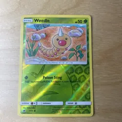 Pokemon Card Weedle Crimson Invasion Reverse Holo 1/111 Near Mint - Image 1