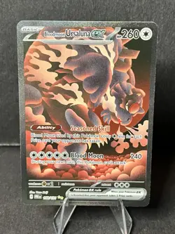 Pokemon TCG Bloodmoon Ursaluna EX Prismatic Evolutions Card 168/131 - Image 3