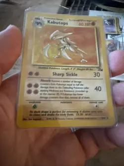 Kabutops 9/62 Fossil Set Holo Rare base set WOTC 1999 Pokemon TCG Card LP/NM - Image 3