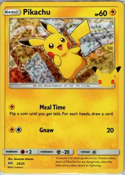 Pikachu - 25/25 Holo McDonald's 25th Anniversary Promos - Pokemon Card - NM - Image 1