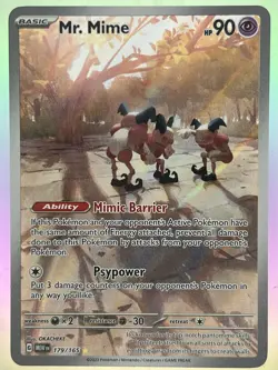 Mr. Mime - 179/165 - 151 Scarlet & Violet Illustration Rare Card TCG NM Pokemon - Image 1
