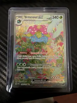 Pokemon TCG Venusaur EX Full Art Holo Card 198/165 Scarlet & Violet 151 - Image 1