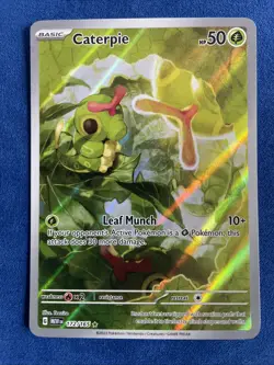 Pokemon TCG Caterpie 172/165 Scarlet & Violet 151 Illustration Rare Card - Image 1