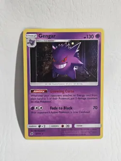 Gengar 38/111 NM Holo Rare Pokemon 2017 Sun & Moon Crimson Invasion TCG Card - Image 1