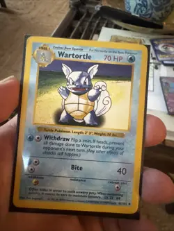 Pokemon TCG Wartortle Card 42/102 Uncommon Shadowless Base Set - Image 1