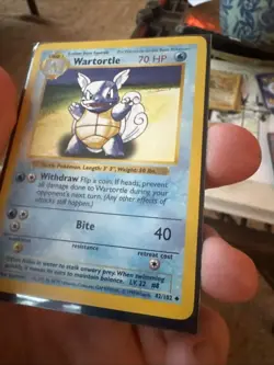 Pokemon TCG Wartortle Card 42/102 Uncommon Shadowless Base Set - Image 3