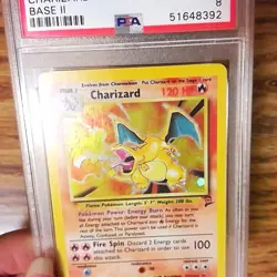 Charizard 4/130 BASE 2 Graded Pokemon Card - PSA 8 - NM MT - Swirl - Image 4