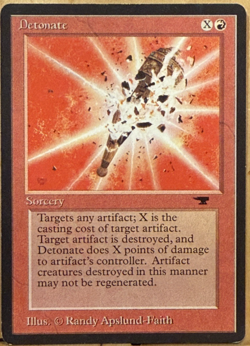 LIMITED EDITION Antiquities Vintage MtG Detonate Unplayed NM - Image 1