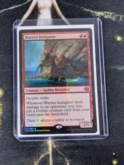 MTG Warren Instigator - Duel Decks: Merfolk vs. Goblins - Foil - Image 1